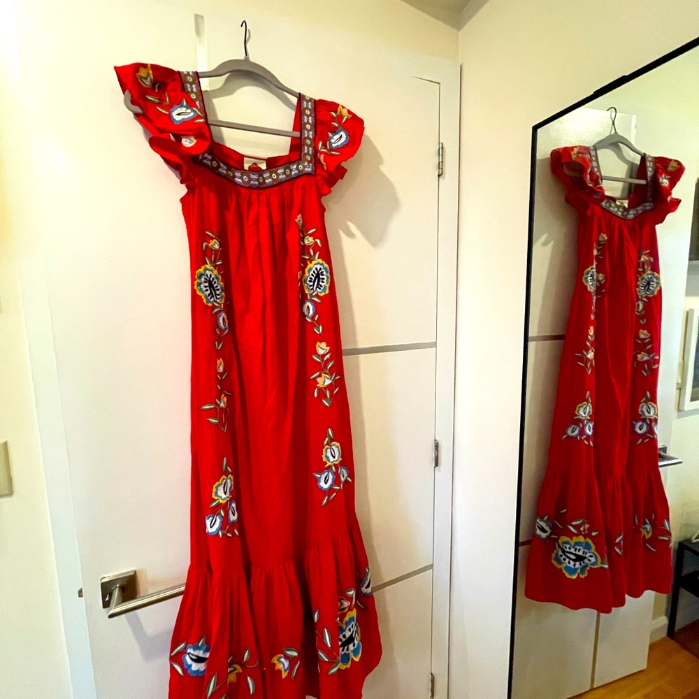 Red Farm Rio Maxi Dress, XS